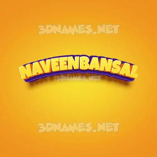 naveenbansal in Orange Toon style - 3D name wallpaper naveenbansal in Orange Toon style - 3D name wallpaper