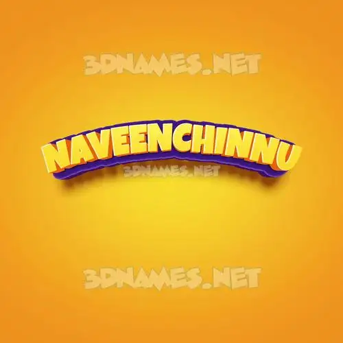 naveenchinnu in Orange Toon style - 3D name wallpaper naveenchinnu in Orange Toon style - 3D name wallpaper