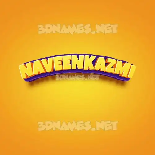 naveenkazmi in Orange Toon style - 3D name wallpaper naveenkazmi in Orange Toon style - 3D name wallpaper