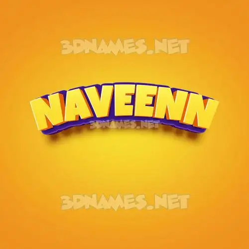 naveenn in Orange Toon style - 3D name wallpaper naveenn in Orange Toon style - 3D name wallpaper