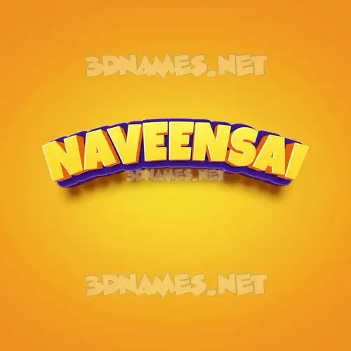 naveensai in Orange Toon style - 3D name wallpaper naveensai in Orange Toon style - 3D name wallpaper