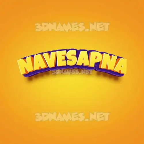 navesapna in Orange Toon style - 3D name wallpaper navesapna in Orange Toon style - 3D name wallpaper