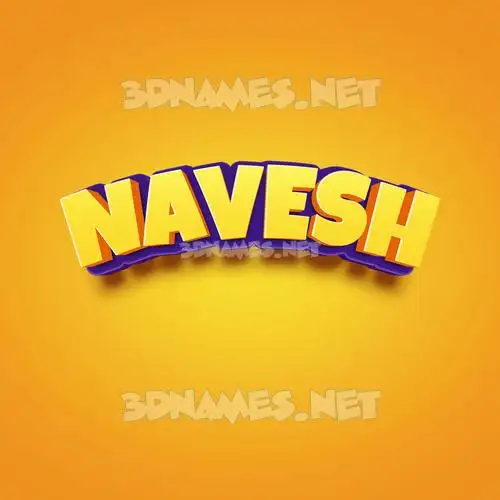 navesh in Orange Toon style - 3D name wallpaper navesh in Orange Toon style - 3D name wallpaper