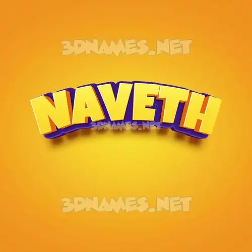 naveth in Orange Toon style - 3D name wallpaper naveth in Orange Toon style - 3D name wallpaper