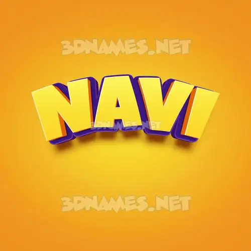 navi in Orange Toon style - 3D name wallpaper
