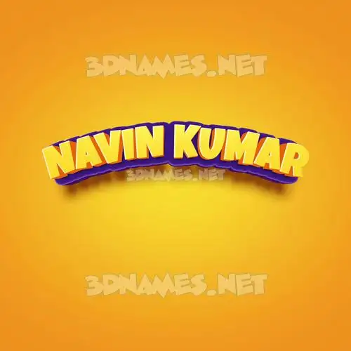 navin kumar in Orange Toon style - 3D name wallpaper navin kumar in Orange Toon style - 3D name wallpaper