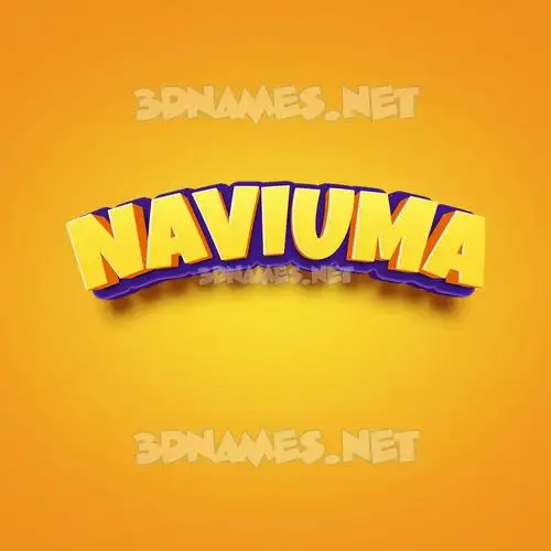 naviuma in Orange Toon style - 3D name wallpaper naviuma in Orange Toon style - 3D name wallpaper