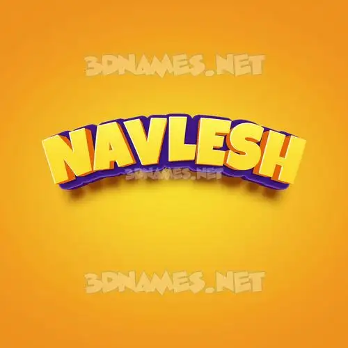 navlesh in Orange Toon style - 3D name wallpaper navlesh in Orange Toon style - 3D name wallpaper