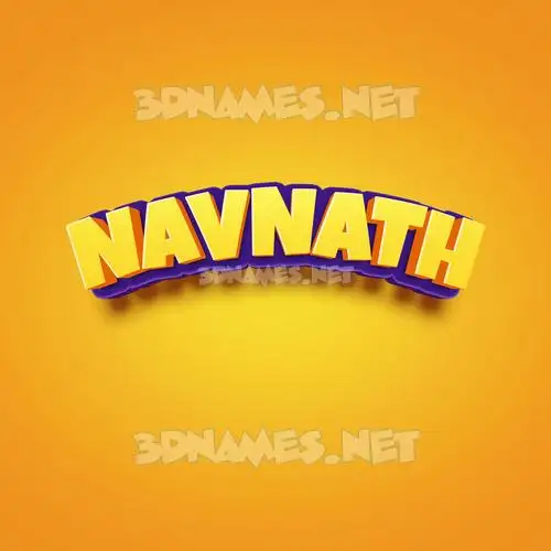 navnath in Orange Toon style - 3D name wallpaper