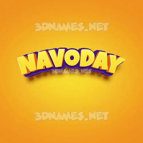 navoday in Orange Toon style - 3D name wallpaper navoday in Orange Toon style - 3D name wallpaper