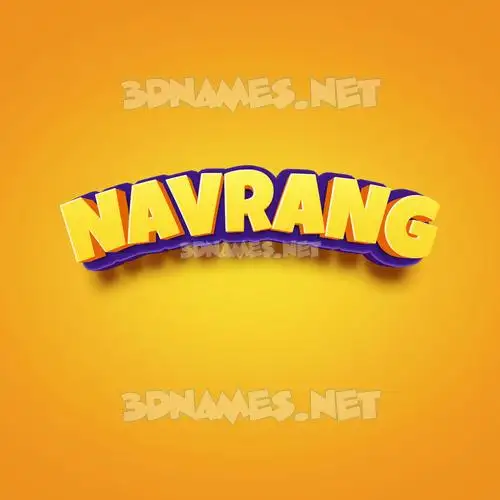 navrang in Orange Toon style - 3D name wallpaper navrang in Orange Toon style - 3D name wallpaper