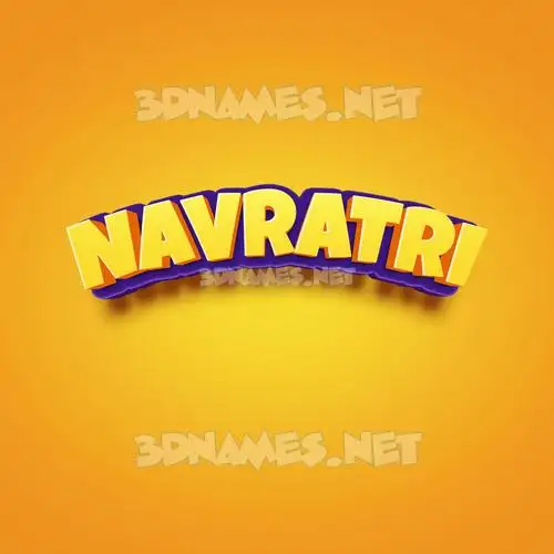 navratri in Orange Toon style - 3D name wallpaper navratri in Orange Toon style - 3D name wallpaper