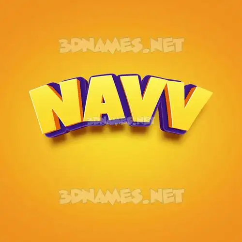 navv in Orange Toon style - 3D name wallpaper navv in Orange Toon style - 3D name wallpaper