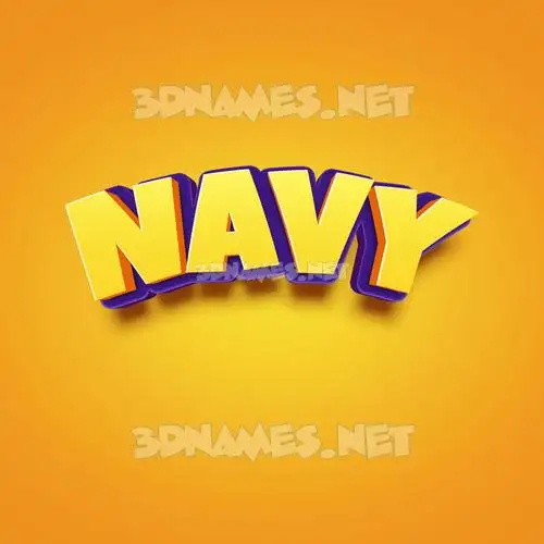 navy in Orange Toon style - 3D name wallpaper