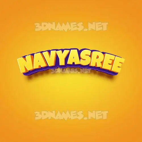 navyasree in Orange Toon style - 3D name wallpaper navyasree in Orange Toon style - 3D name wallpaper