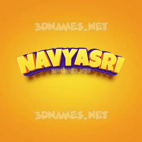 navyasri in Orange Toon style - 3D name wallpaper