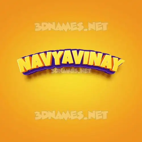 navyavinay in Orange Toon style - 3D name wallpaper navyavinay in Orange Toon style - 3D name wallpaper