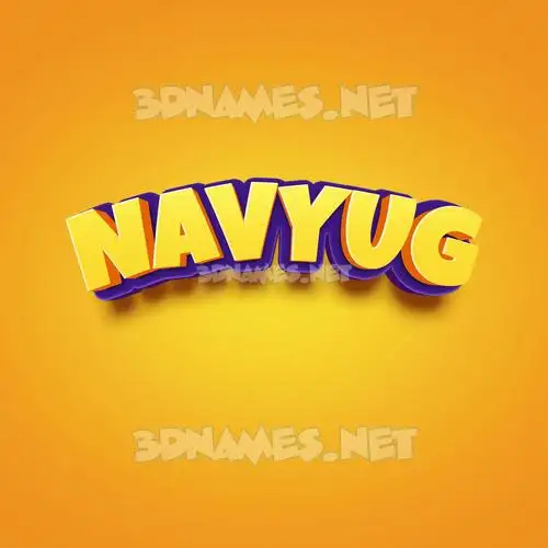 navyug in Orange Toon style - 3D name wallpaper