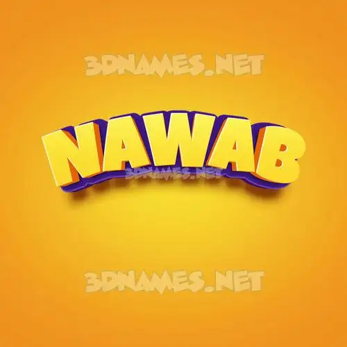 nawab in Orange Toon style - 3D name wallpaper nawab in Orange Toon style - 3D name wallpaper