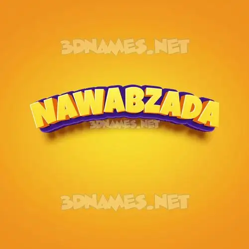 nawabzada in Orange Toon style - 3D name wallpaper nawabzada in Orange Toon style - 3D name wallpaper