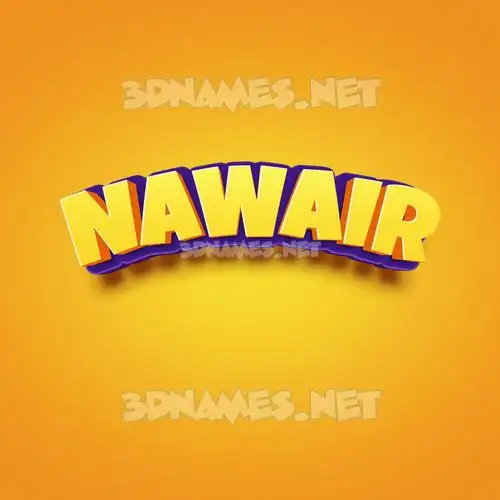 nawair in Orange Toon style - 3D name wallpaper nawair in Orange Toon style - 3D name wallpaper