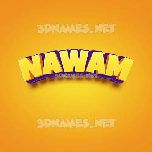 nawam in Orange Toon style - 3D name wallpaper