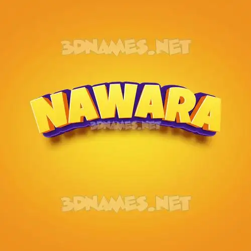 nawara in Orange Toon style - 3D name wallpaper nawara in Orange Toon style - 3D name wallpaper