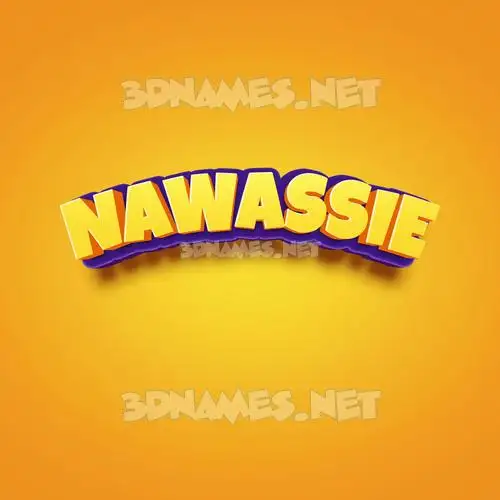 nawassie in Orange Toon style - 3D name wallpaper