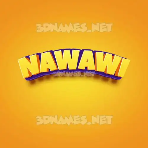 nawawi in Orange Toon style - 3D name wallpaper
