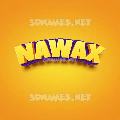 nawax in Orange Toon style - 3D name wallpaper nawax in Orange Toon style - 3D name wallpaper
