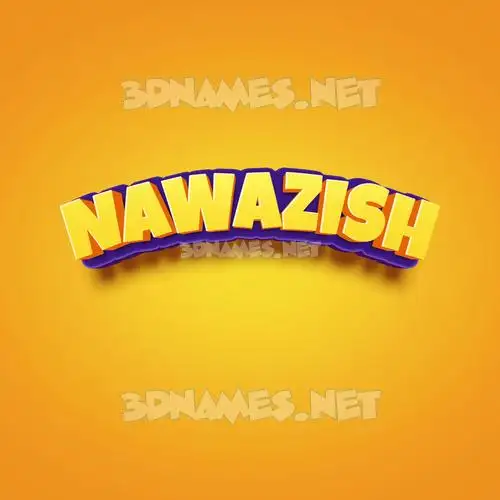 nawazish in Orange Toon style - 3D name wallpaper