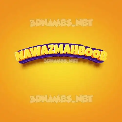 nawazmahboob in Orange Toon style - 3D name wallpaper nawazmahboob in Orange Toon style - 3D name wallpaper