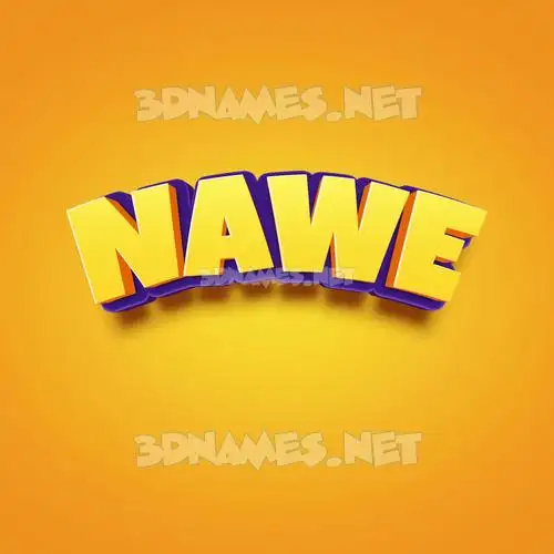 nawe in Orange Toon style - 3D name wallpaper nawe in Orange Toon style - 3D name wallpaper