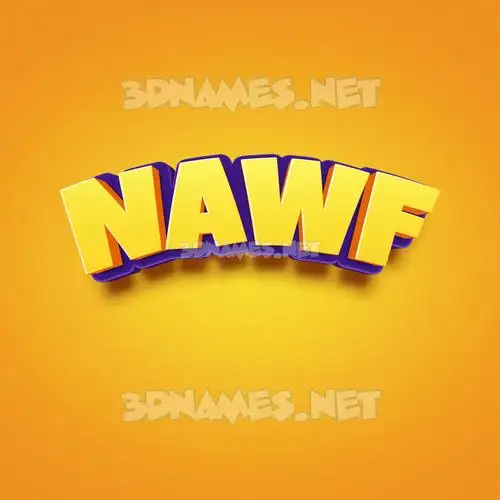 nawf in Orange Toon style - 3D name wallpaper nawf in Orange Toon style - 3D name wallpaper