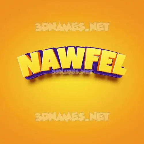 nawfel in Orange Toon style - 3D name wallpaper nawfel in Orange Toon style - 3D name wallpaper