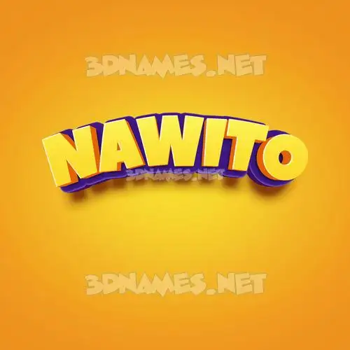 nawito in Orange Toon style - 3D name wallpaper nawito in Orange Toon style - 3D name wallpaper