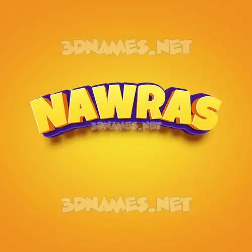 nawras in Orange Toon style - 3D name wallpaper nawras in Orange Toon style - 3D name wallpaper