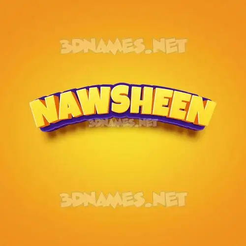 nawsheen in Orange Toon style - 3D name wallpaper nawsheen in Orange Toon style - 3D name wallpaper