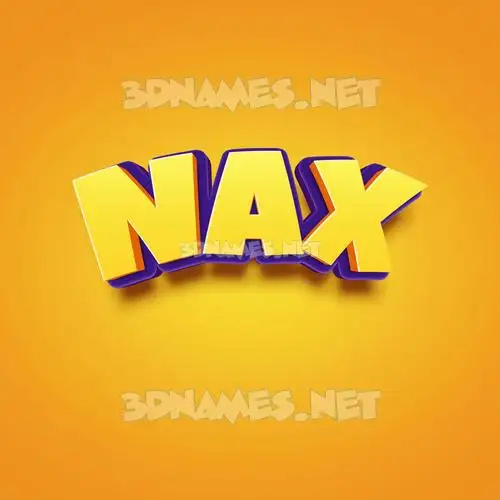 nax in Orange Toon style - 3D name wallpaper nax in Orange Toon style - 3D name wallpaper