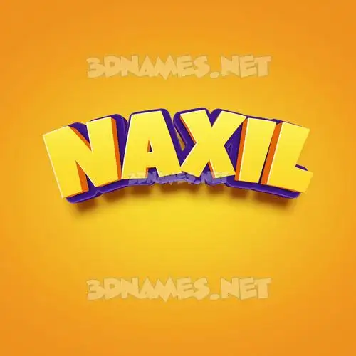 naxil in Orange Toon style - 3D name wallpaper naxil in Orange Toon style - 3D name wallpaper