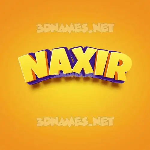 naxir in Orange Toon style - 3D name wallpaper naxir in Orange Toon style - 3D name wallpaper