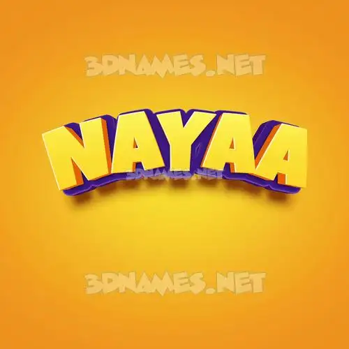 nayaa in Orange Toon style - 3D name wallpaper nayaa in Orange Toon style - 3D name wallpaper