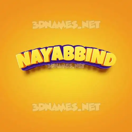nayabbind in Orange Toon style - 3D name wallpaper nayabbind in Orange Toon style - 3D name wallpaper