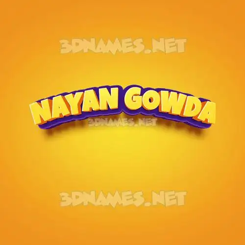 nayan gowda in Orange Toon style - 3D name wallpaper nayan gowda in Orange Toon style - 3D name wallpaper