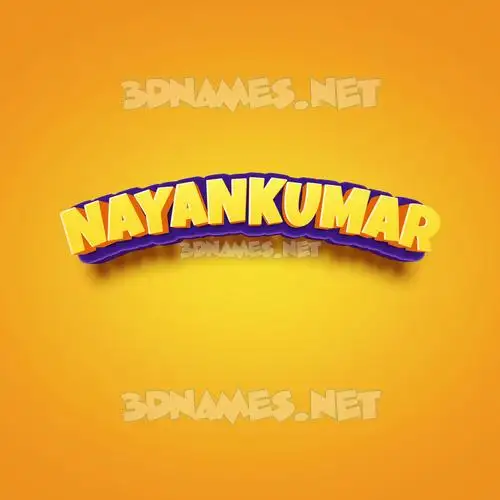 nayankumar in Orange Toon style - 3D name wallpaper