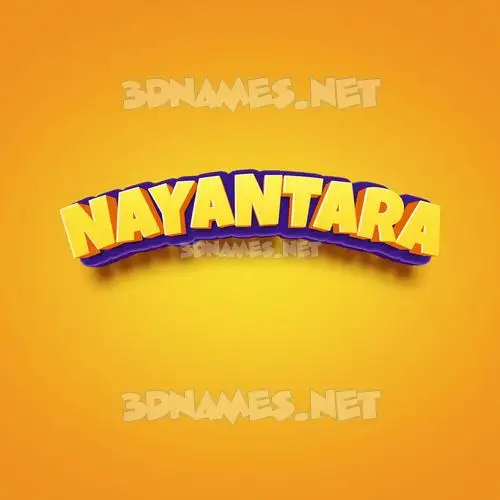 nayantara in Orange Toon style - 3D name wallpaper