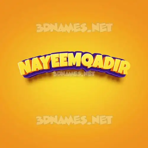 nayeemqadir in Orange Toon style - 3D name wallpaper nayeemqadir in Orange Toon style - 3D name wallpaper