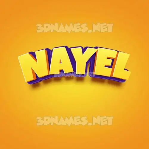 nayel in Orange Toon style - 3D name wallpaper nayel in Orange Toon style - 3D name wallpaper