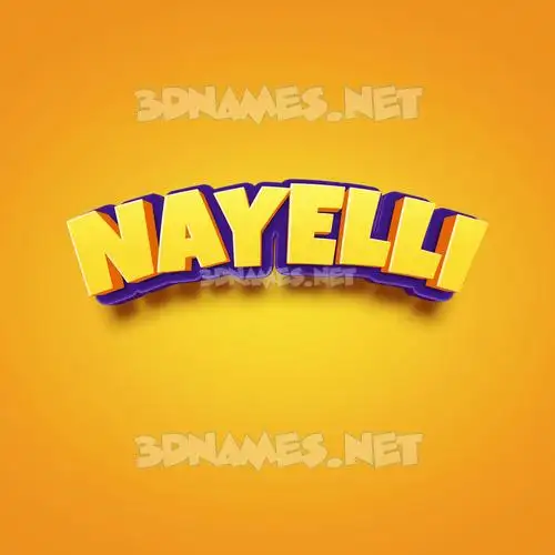 nayelli in Orange Toon style - 3D name wallpaper