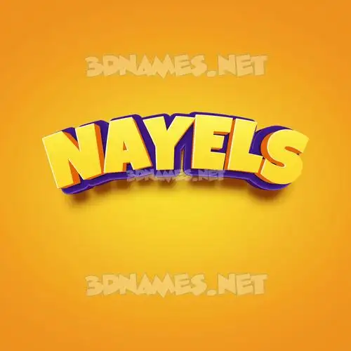 nayels in Orange Toon style - 3D name wallpaper